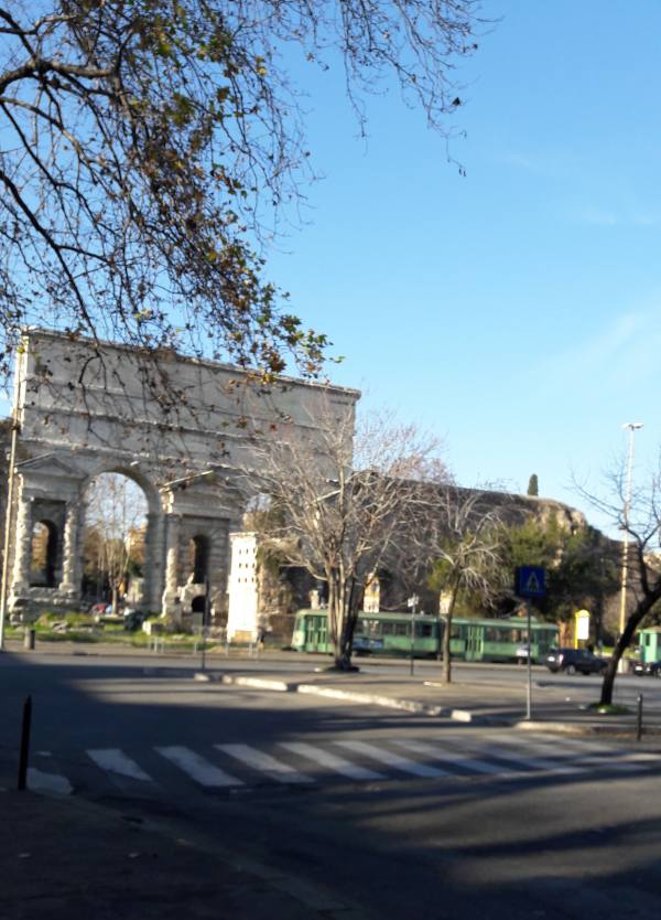 Porta Maggiore with tram
